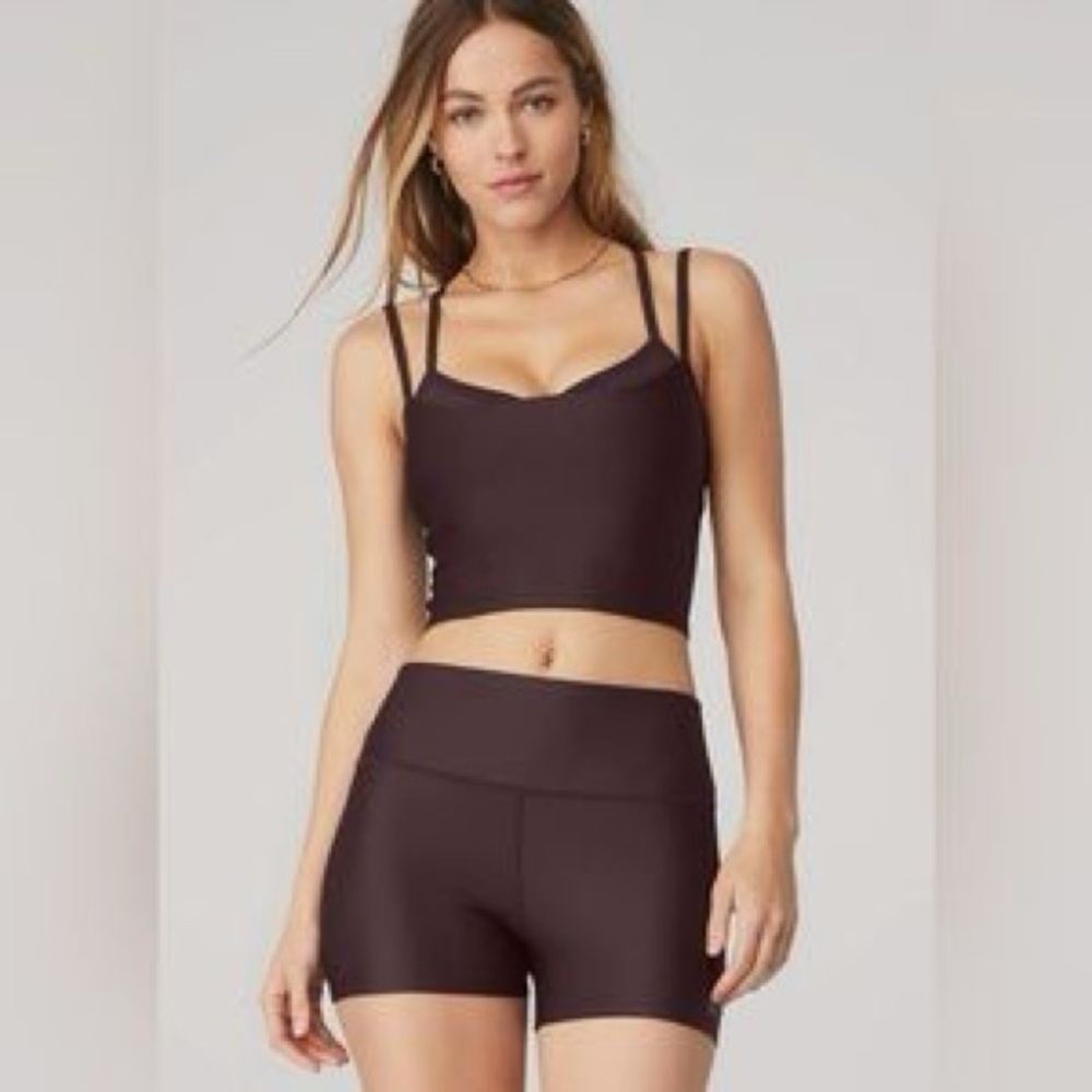 ALO Airlift Double Check Bra Tank Raisin